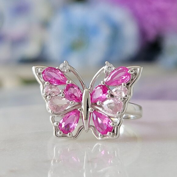 NEW DayDreamer Butterfly Ring Collection - 925 Sterling Silver Ring SIZE 7 - Picture 4 of 9
